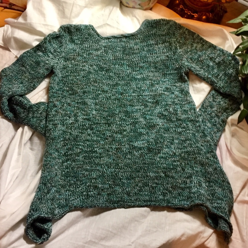 🍌 Sonoma Gray/Blue Sweater Juniors Medium - Picture 2 of 5